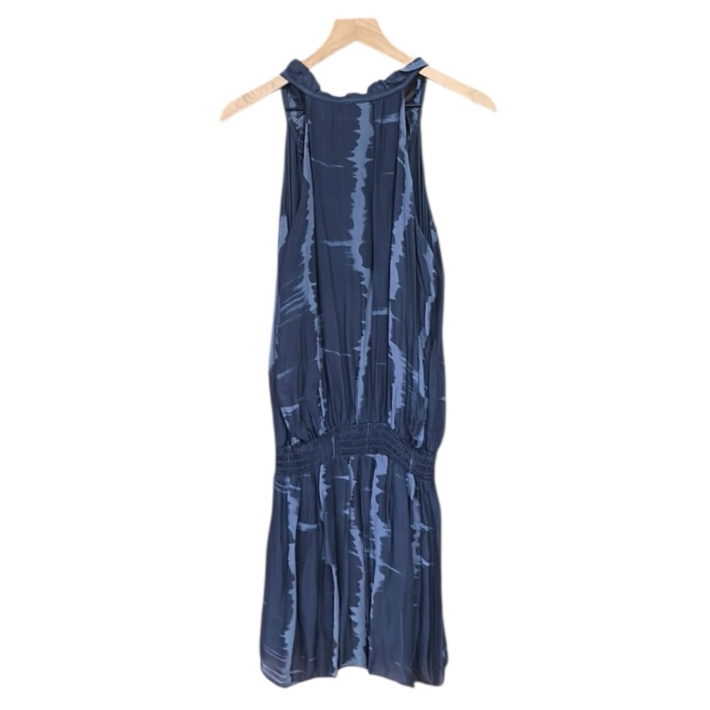 Sofia Made In Italy Sleeveless Blouson Mini Dress Blue Tie Dye Size Small - Picture 3 of 12